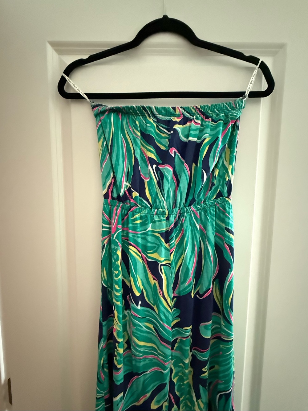 Lilly Pulitzer Womens Maxi Dress Green Pink Yellow Navy